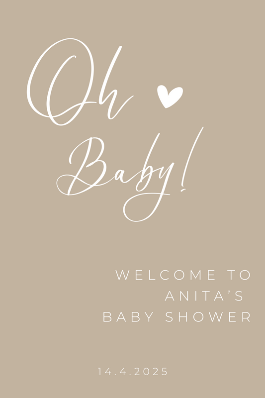 BABY SHOWER TABLA DOBRODOŠLICE