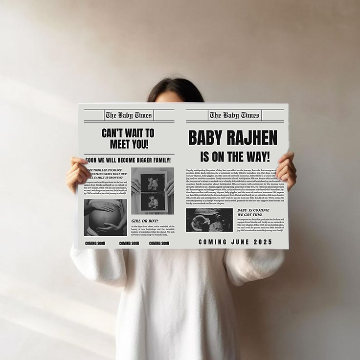 Newspaper Pregnancy Announcement – Unikatna novica o prihodu dojenčka