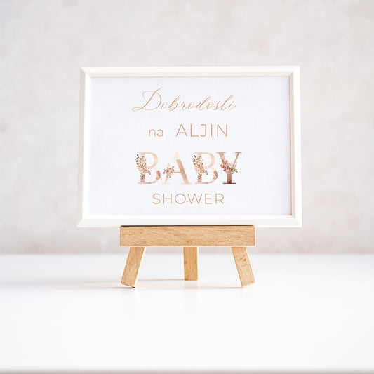 BABY SHOWER TABLA DOBRODOŠLICE